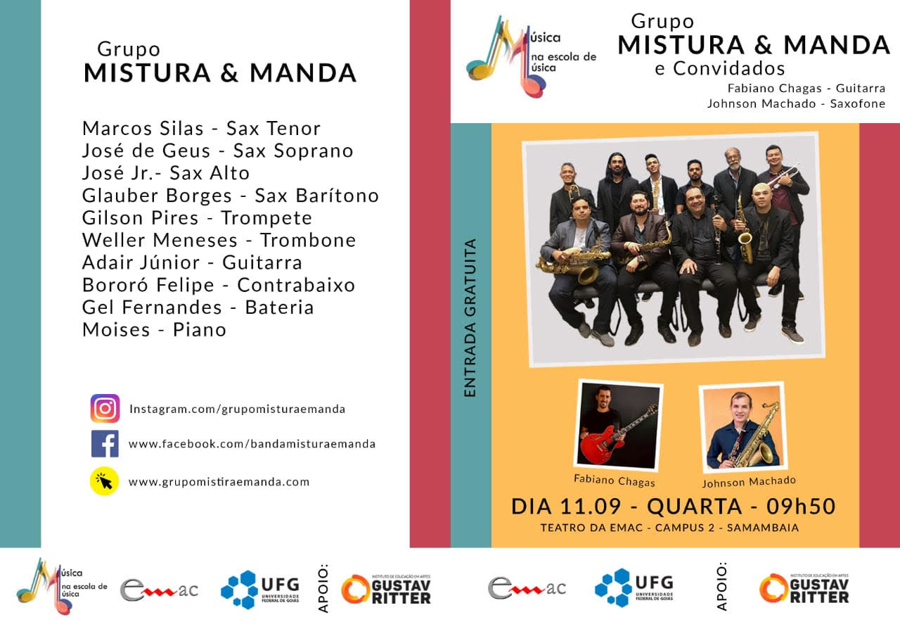 Música na Escola de Música apresenta o grupo Mistura e Manda