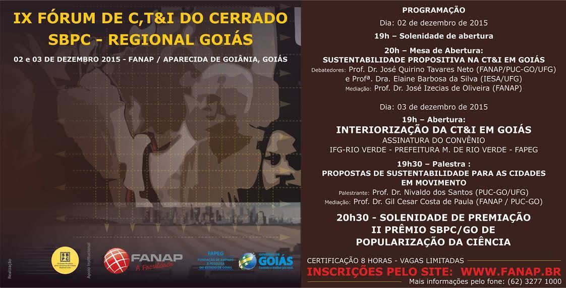 9º Fórum de Ciência, Tecnologia e Inovação do Cerrado