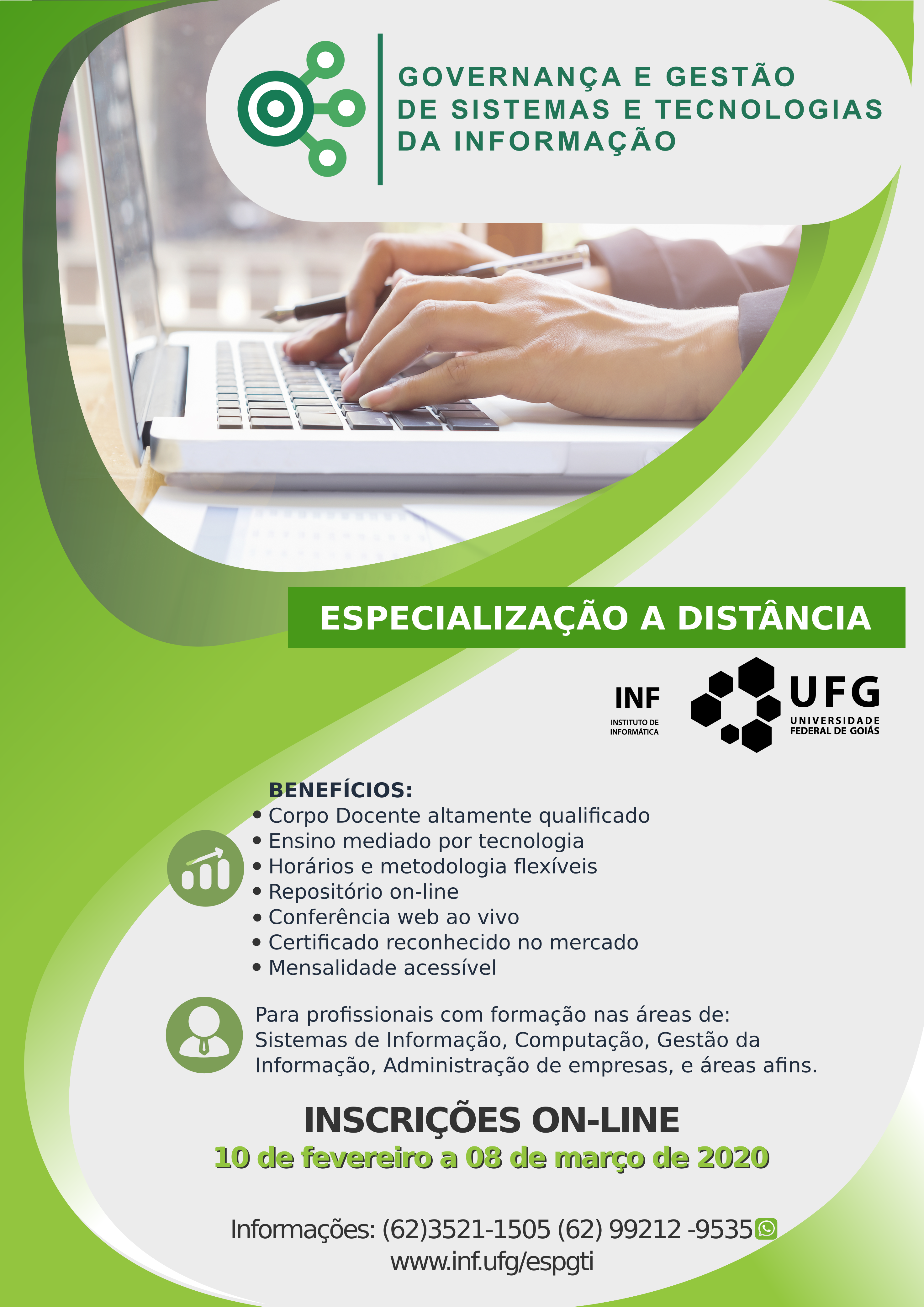 Especialização em Governança e Gestão de Sistemas e Tecnologias da Informação na modalidade a distância