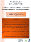 Colóquio do Laboter - Outras Leituras sobre o Território