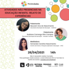 Atividades não presencial ED INF Relatos de Experiências 