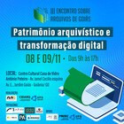 III Encontro sobre arquivos de Goiás - 8 e 9-11-22