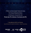 Convite para o lançamento dos Portais