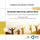 Palestra Felicidade e Bem-Estar: Além do óbvio