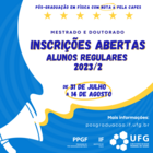 Feed - Inscrições abertas