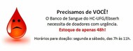 HC doação de sangue