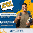 Cursinho Federal oferece vagas para aulas presenciais e on-line