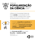 Reunião Ampliada: Ações de Popularização da Ciência em Projetos da UFG