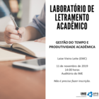 Laboratório de Letramento Acadêmico - Gestão do Tempo