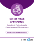 Prae abre seleção para treinadores esportivos e fisioterapeuta 