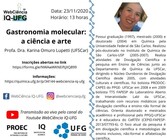 Webinário "Gastronomia molecular: a ciência e arte”