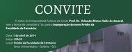 Convite de inauguração do novo prédio da Faculdade de Farmácia