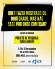 minicurso Projeto de Pesquisa todos podem!