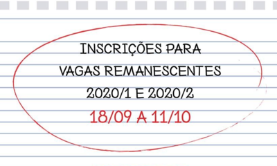 Vagas remanescentes Vagas remanescentes