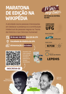 maratona de edição presencial Mais Negritudes em Teoria da História na Wiki