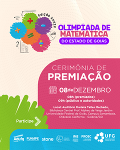 cerimônia de premiação da Olimpíada de Matemática do Estado de Goiás (OMEG)