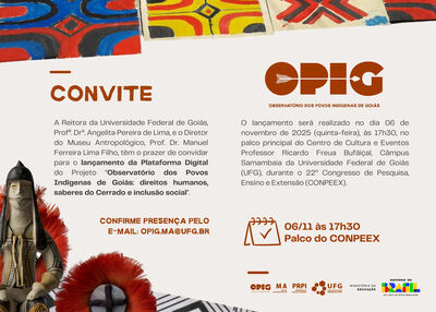 lançamento da Plataforma Digital do Projeto Observatório dos Povos Indígenas de Goiás (OPIG)