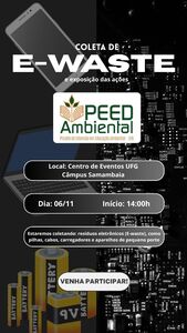 Stand: Educação Ambiental em Ação – Exposição do PEED e Coleta de E-waste