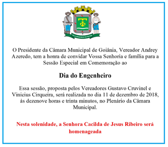 Professora da UFG recebe homenagem da Câmara Municipal Professora da UFG recebe homenagem da Câmara Municipal