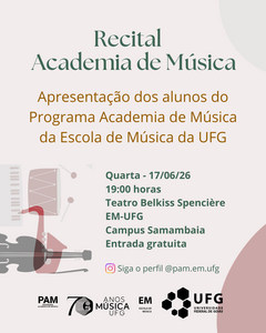 Recital dos alunos do programa Academia de Música