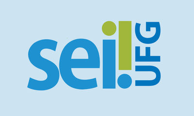 Logo Sei UFG fundo azul Logo Sei UFG fundo azul