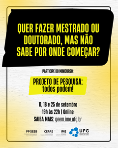minicurso Projeto de Pesquisa todos podem!