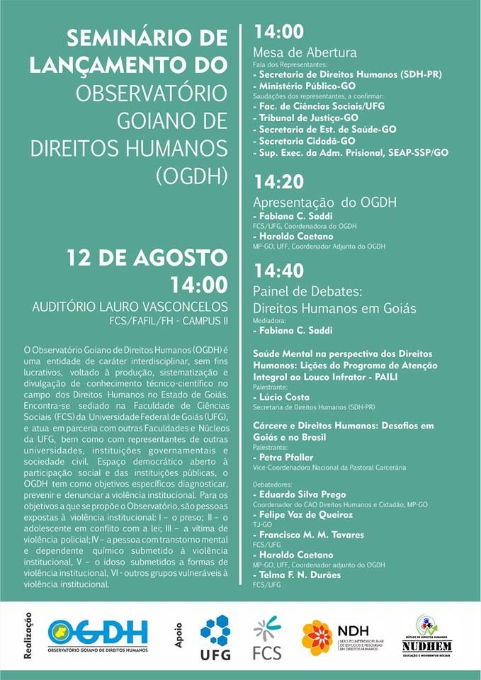 programação lançamento OGDH