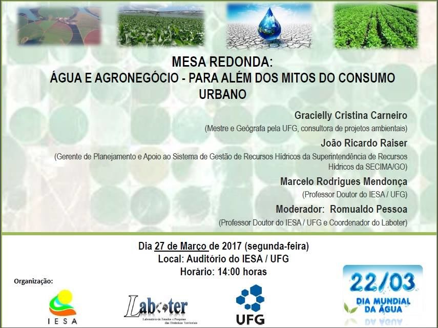 Mesa Redonda: Água e Agronegócio