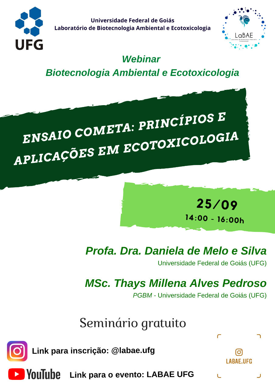 Palestra "Ensaio cometa: princípios e aplicações em ecotoxicologia"