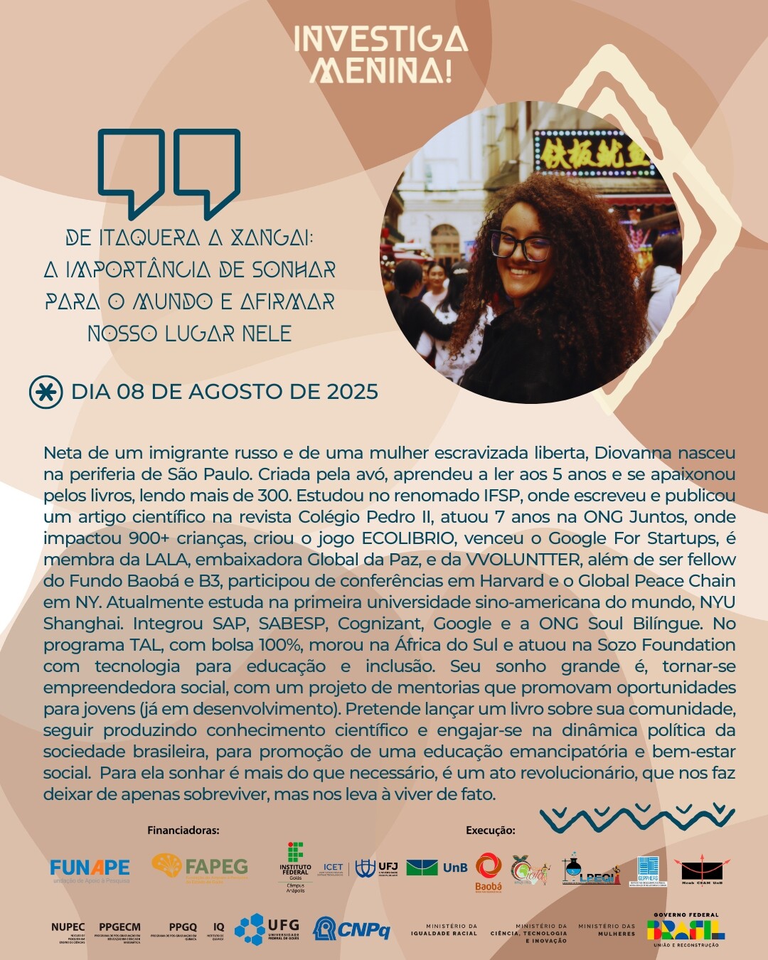 3ª Vivência Intercultural em Produção de Ciências do Investiga Menina de 2025