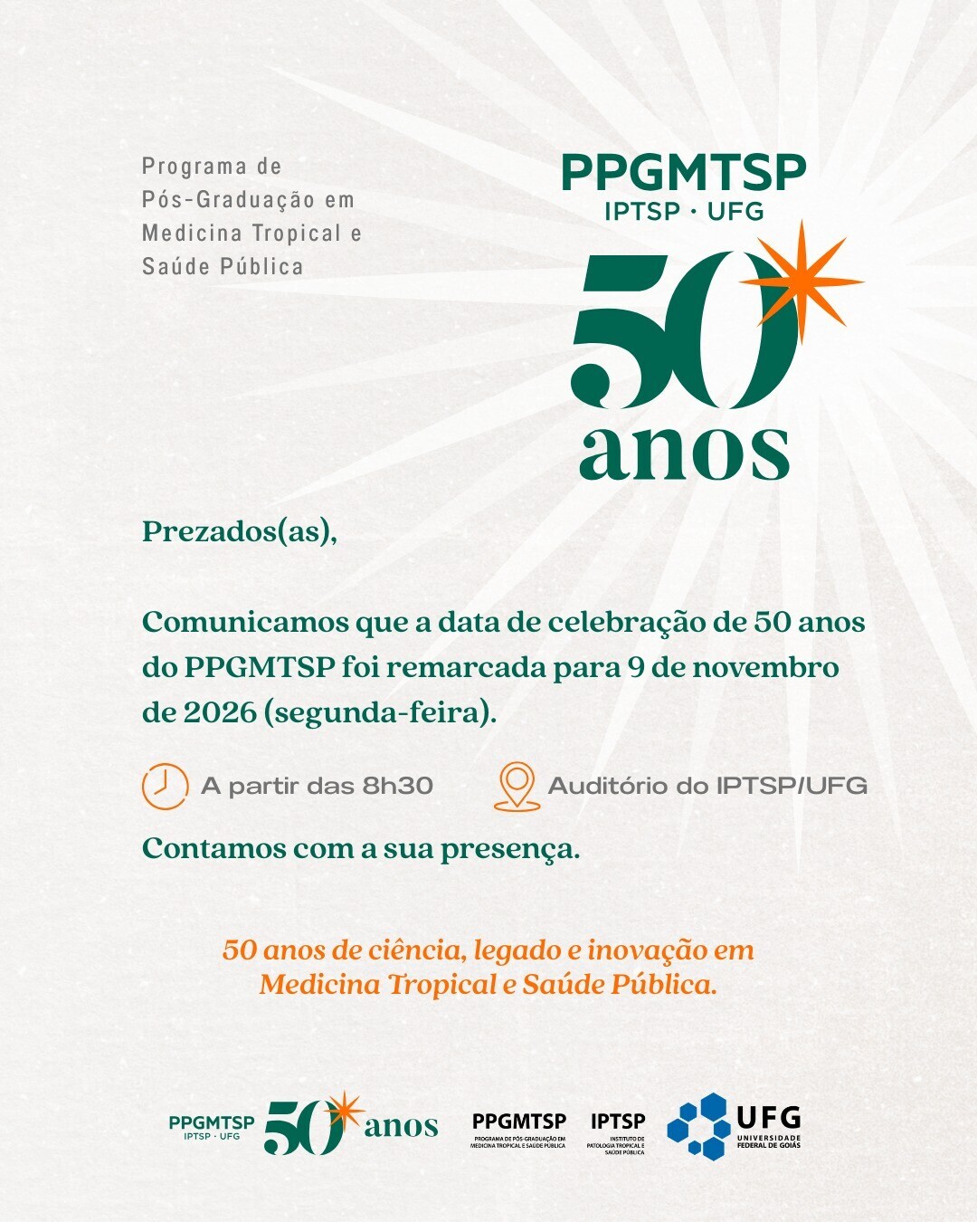 50 anos do PPGMTSPUFG