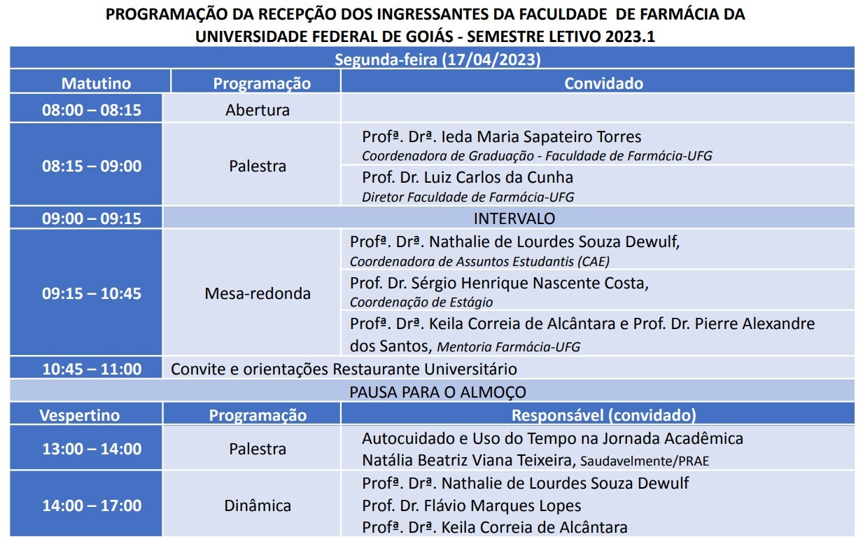 Acolhida programação 17-04