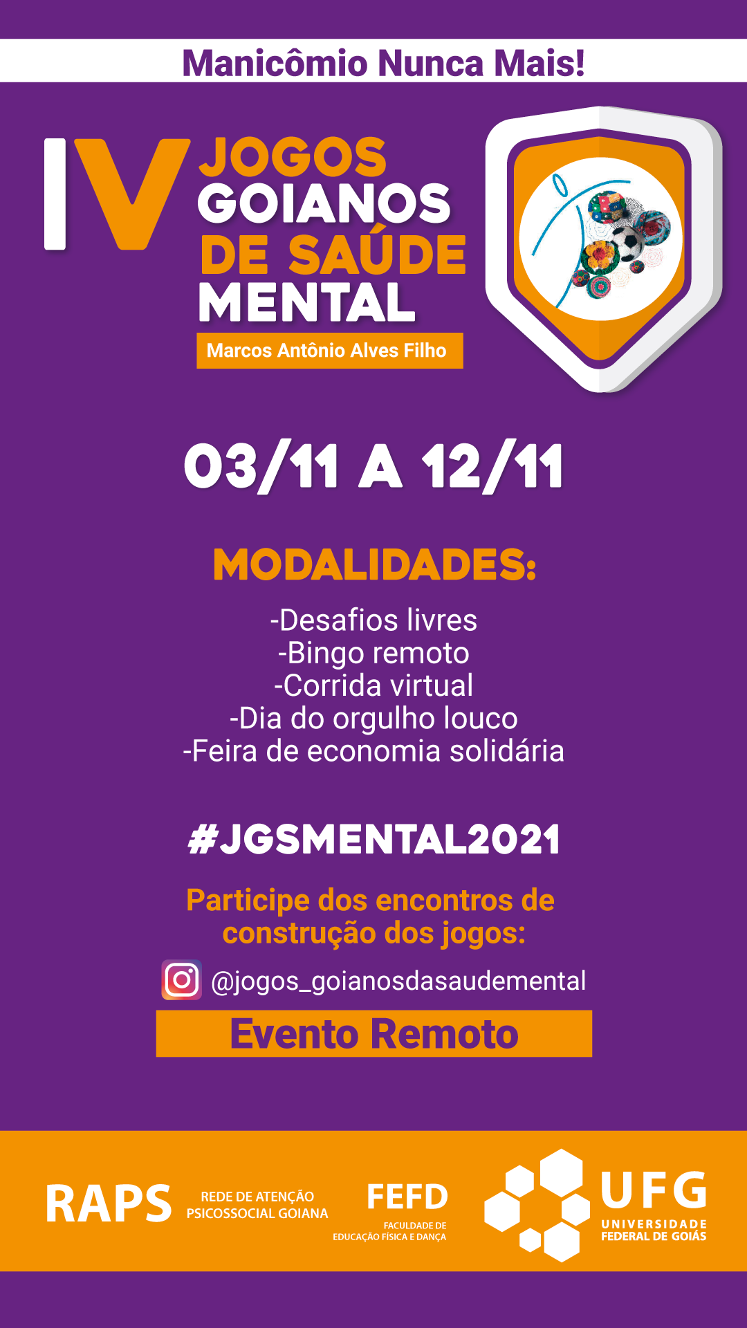 IV Jogos Goianos de Saúde Mental - story