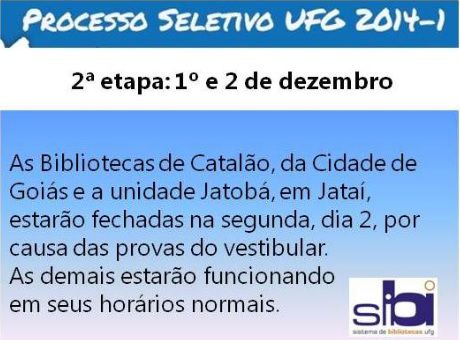 Bibliotecas no dia do vestibular