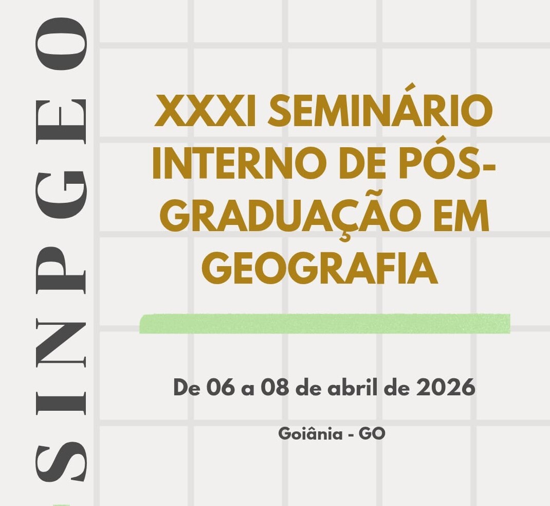 XXXI Seminário Interno de Pós-Graduação em Geografia (Sinpgeo)