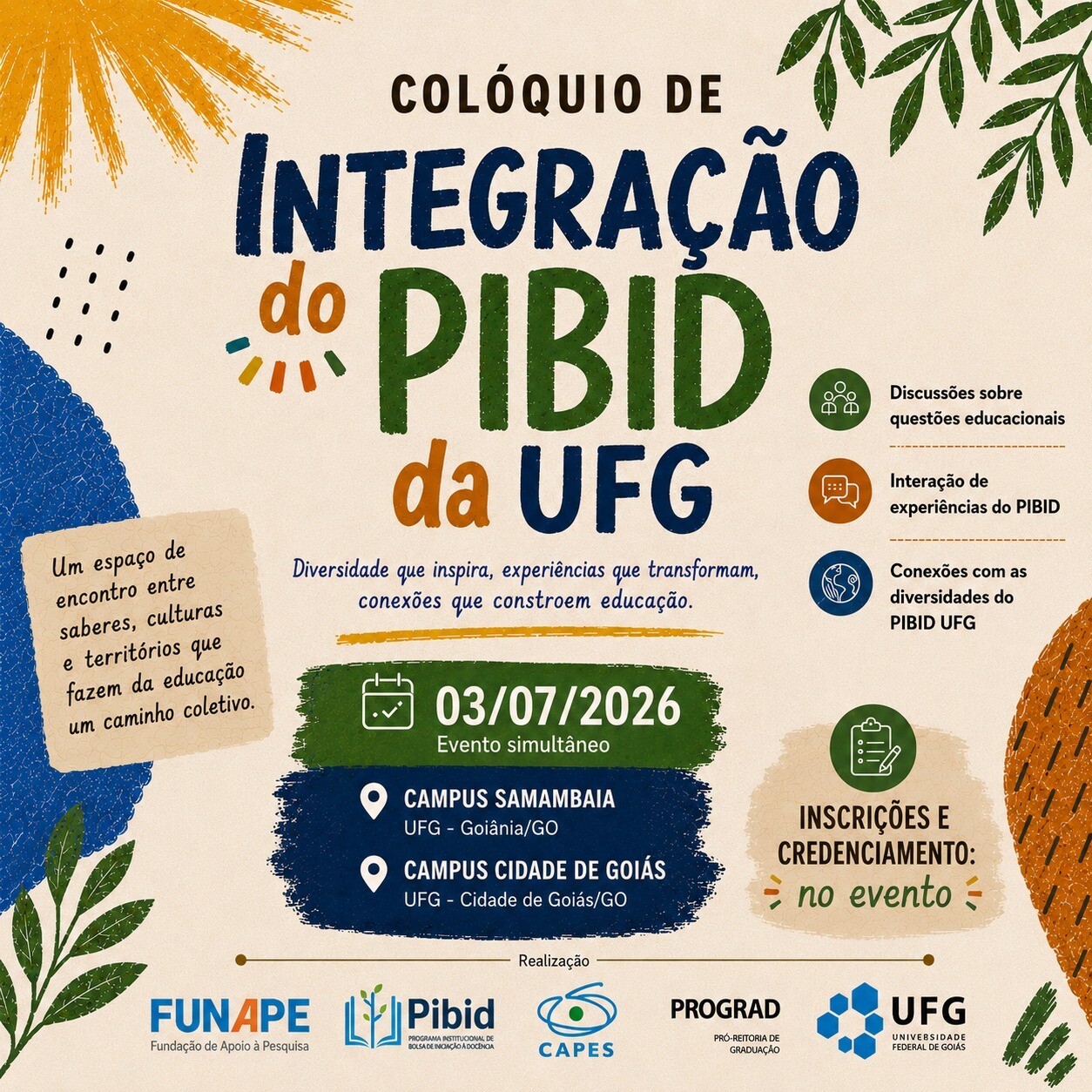 Colóquio de Integração do PIBID da UFG