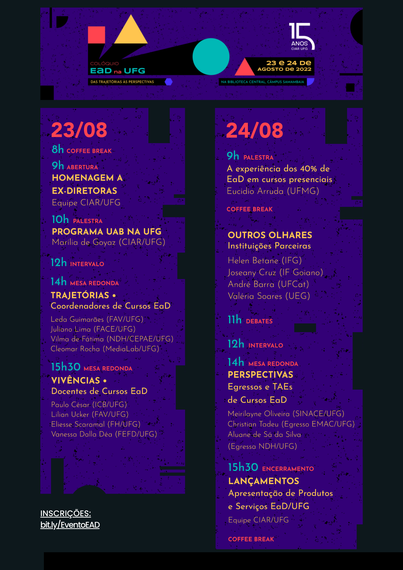 Coloquio EAD na UFG - programacao