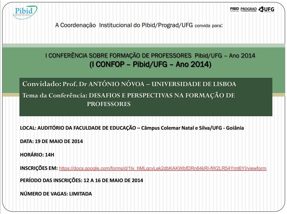 Conferência sobre Formação de Professores