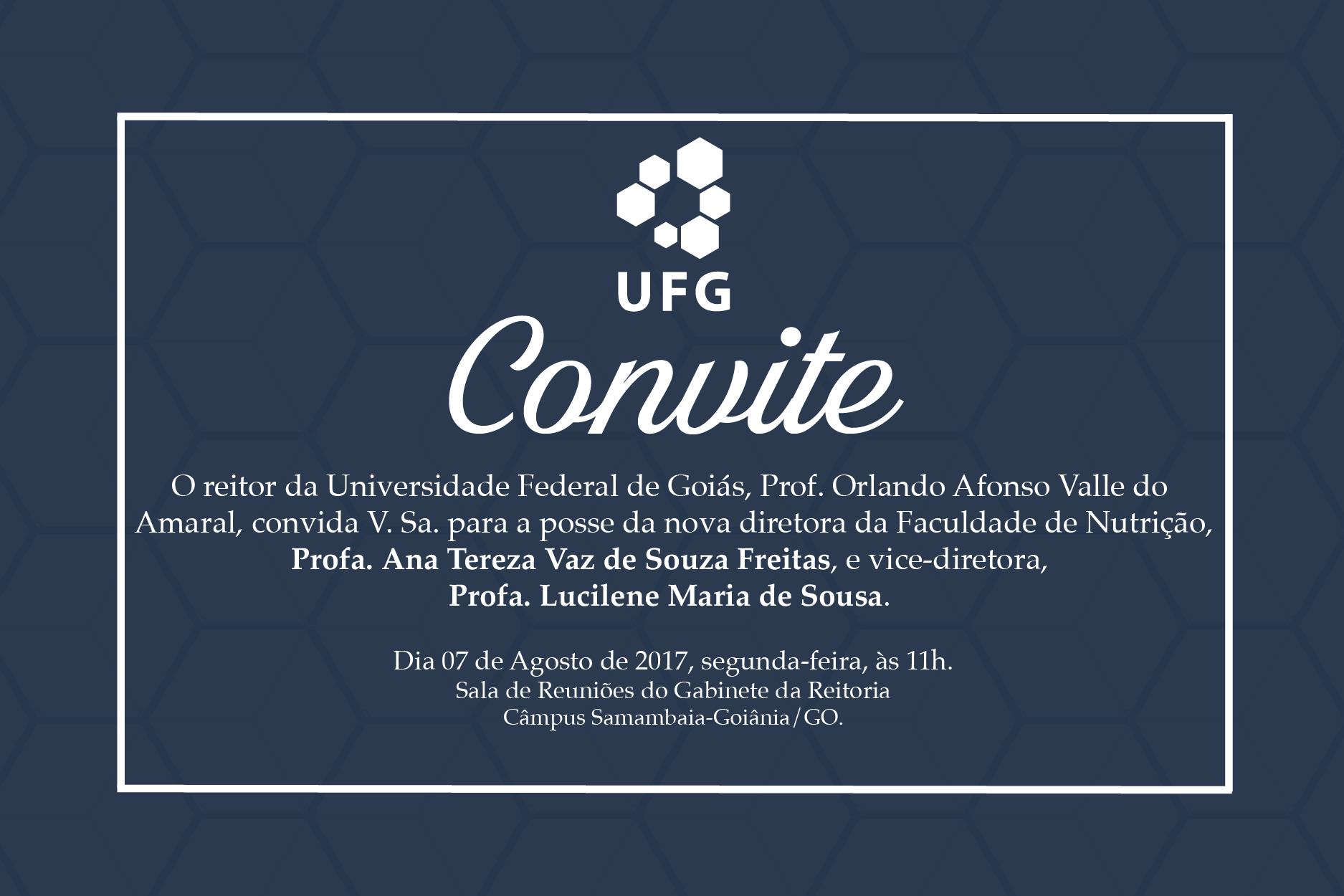 Convite posse Nutrição