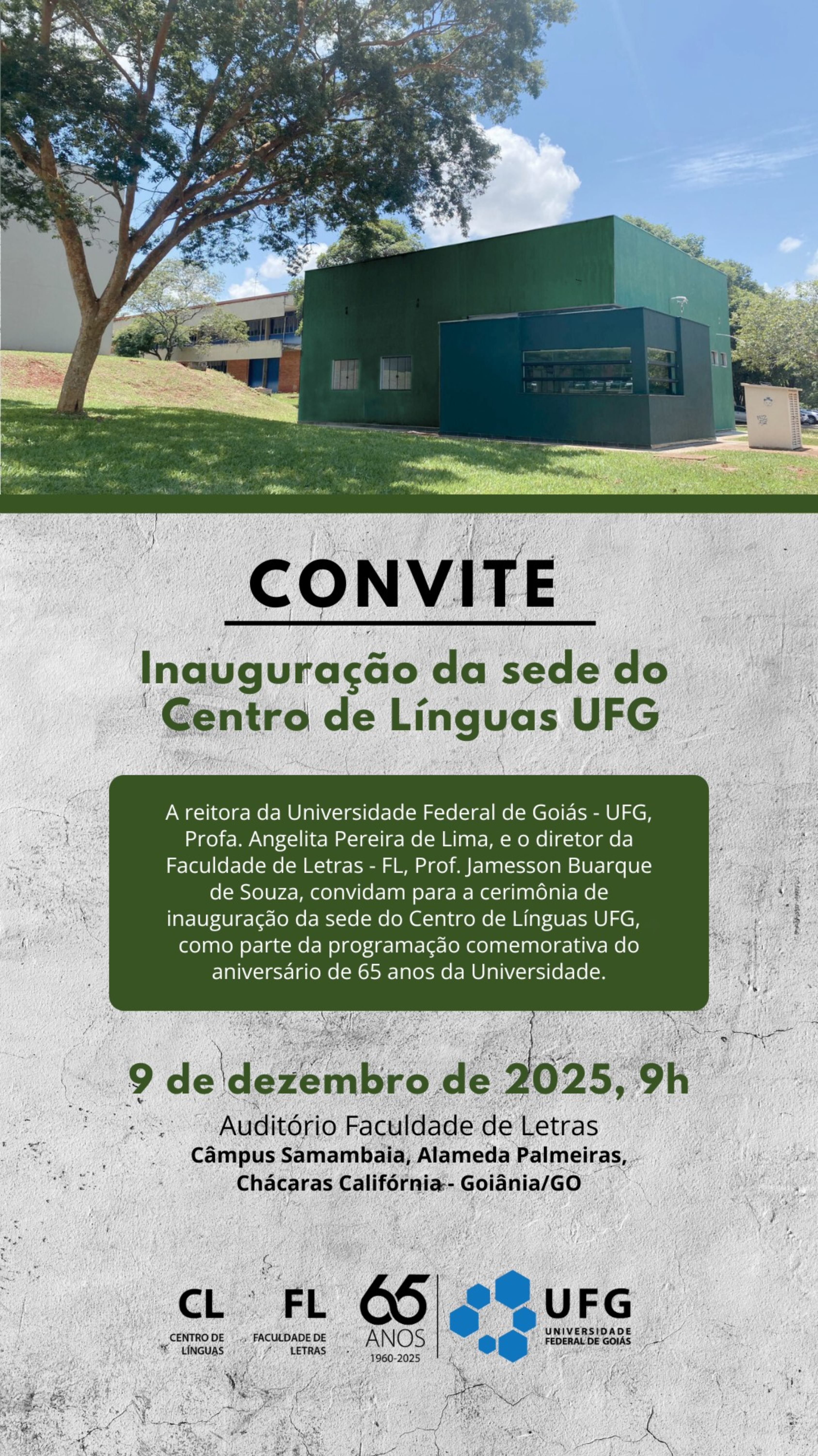 Convite Inauguração Sede Centro de Línguas