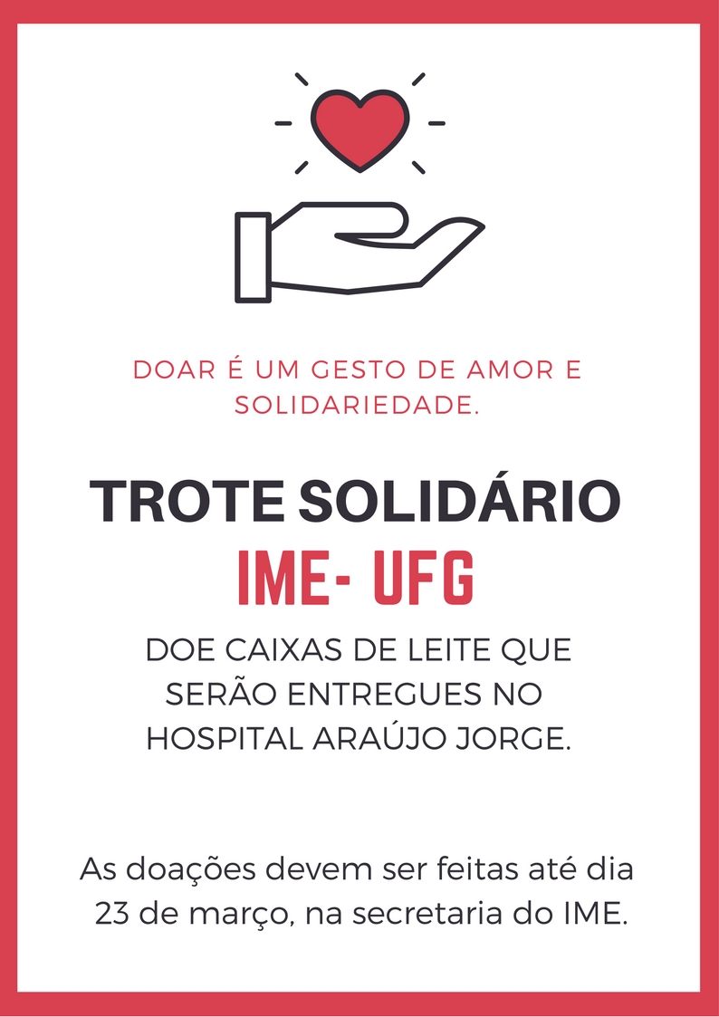trote solidário IME_cartaz