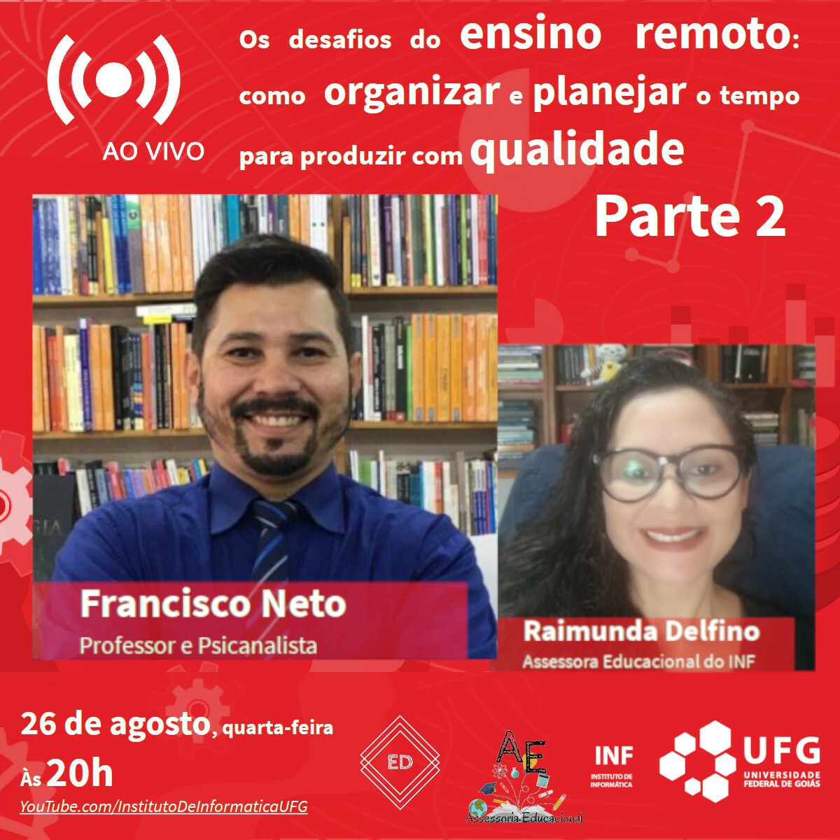 Palestra "Os desafios do ensino remoto: como organizar e planejar o tempo para produzir com qualidade - Parte 2"