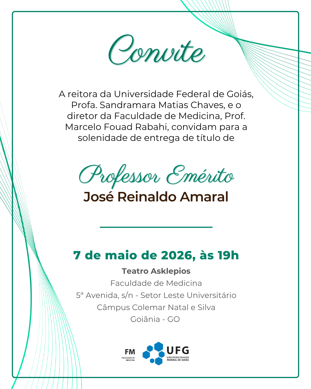 Entrega de título emérito ao professor José Reinaldo Amaral