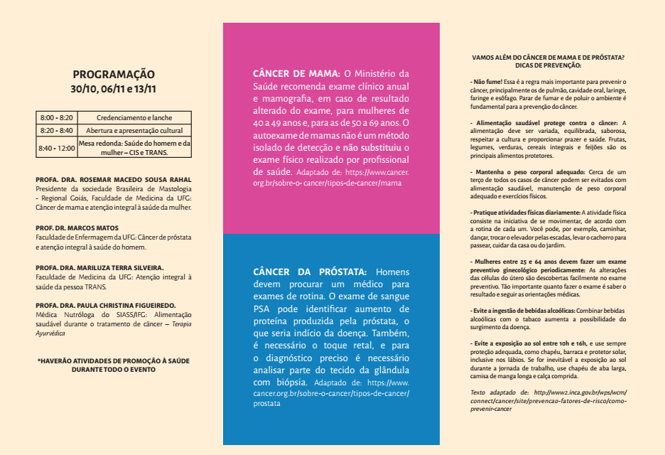 Setembro Rosa Novembro Amarelo Folder 2