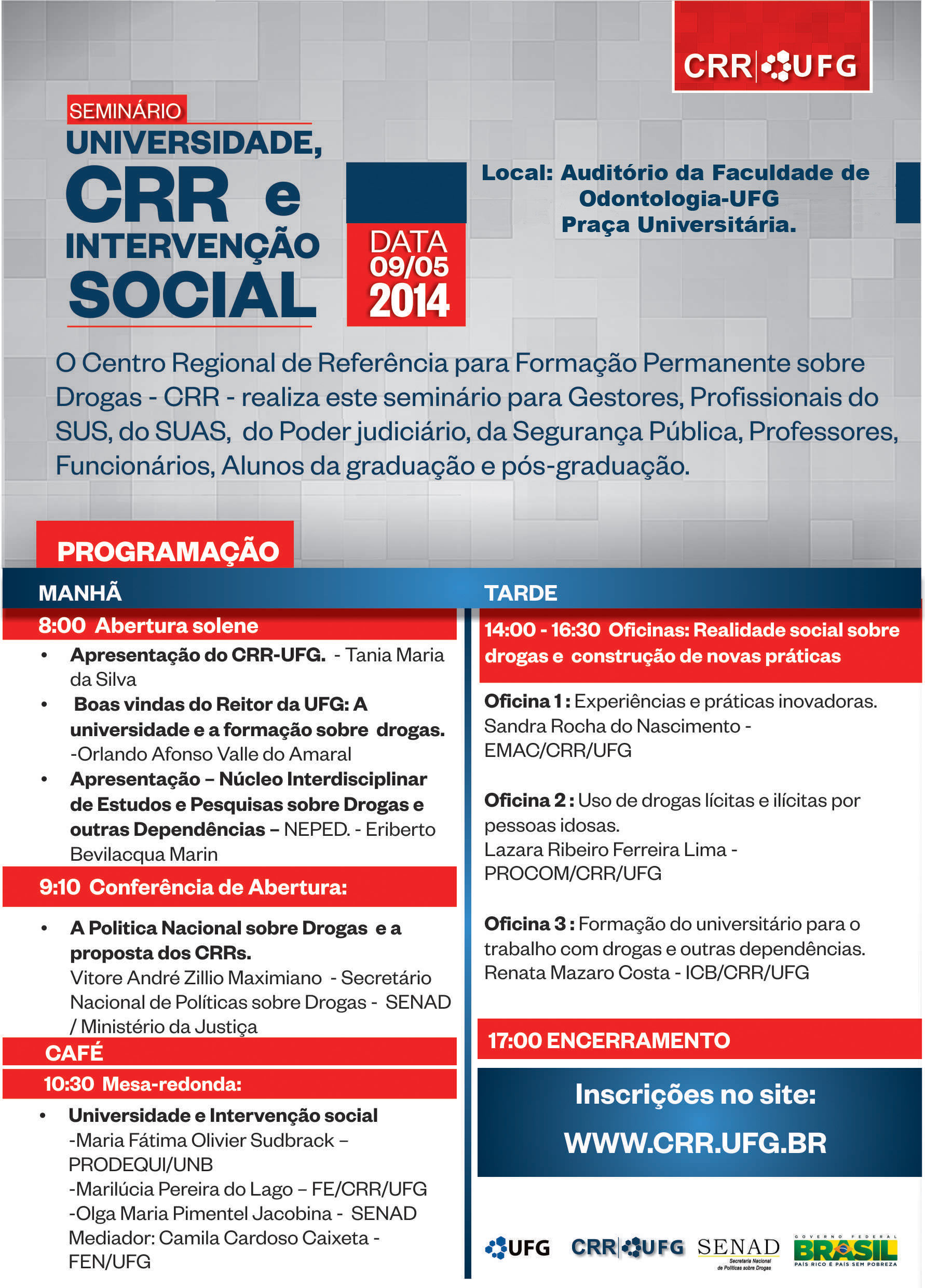 programação do seminário CRR