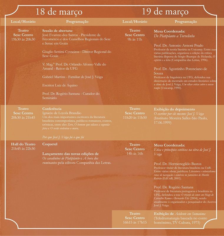 programação seminário