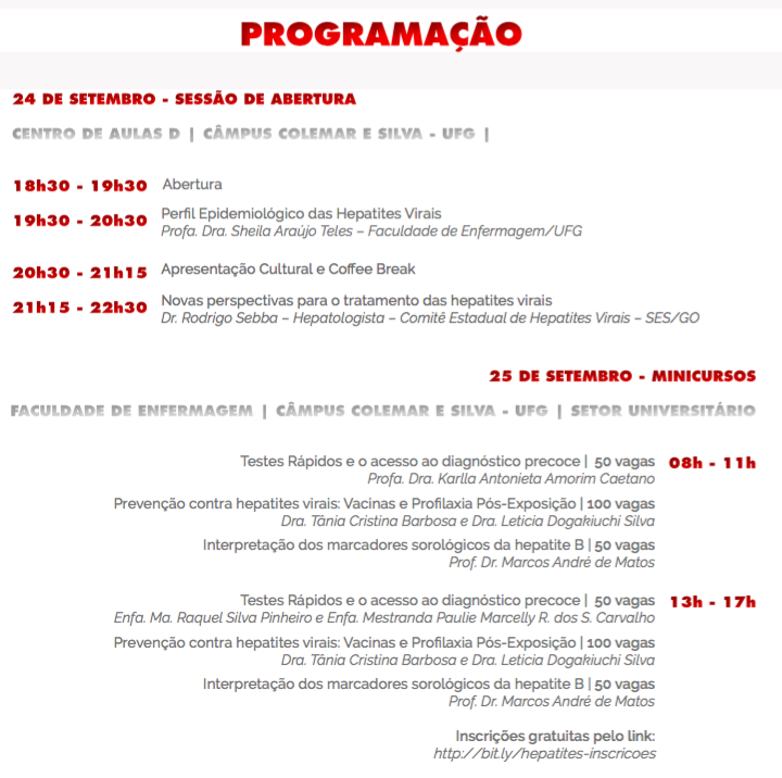 II Congresso Interinstitucional de Hepatites Virais do Estado de Goiás