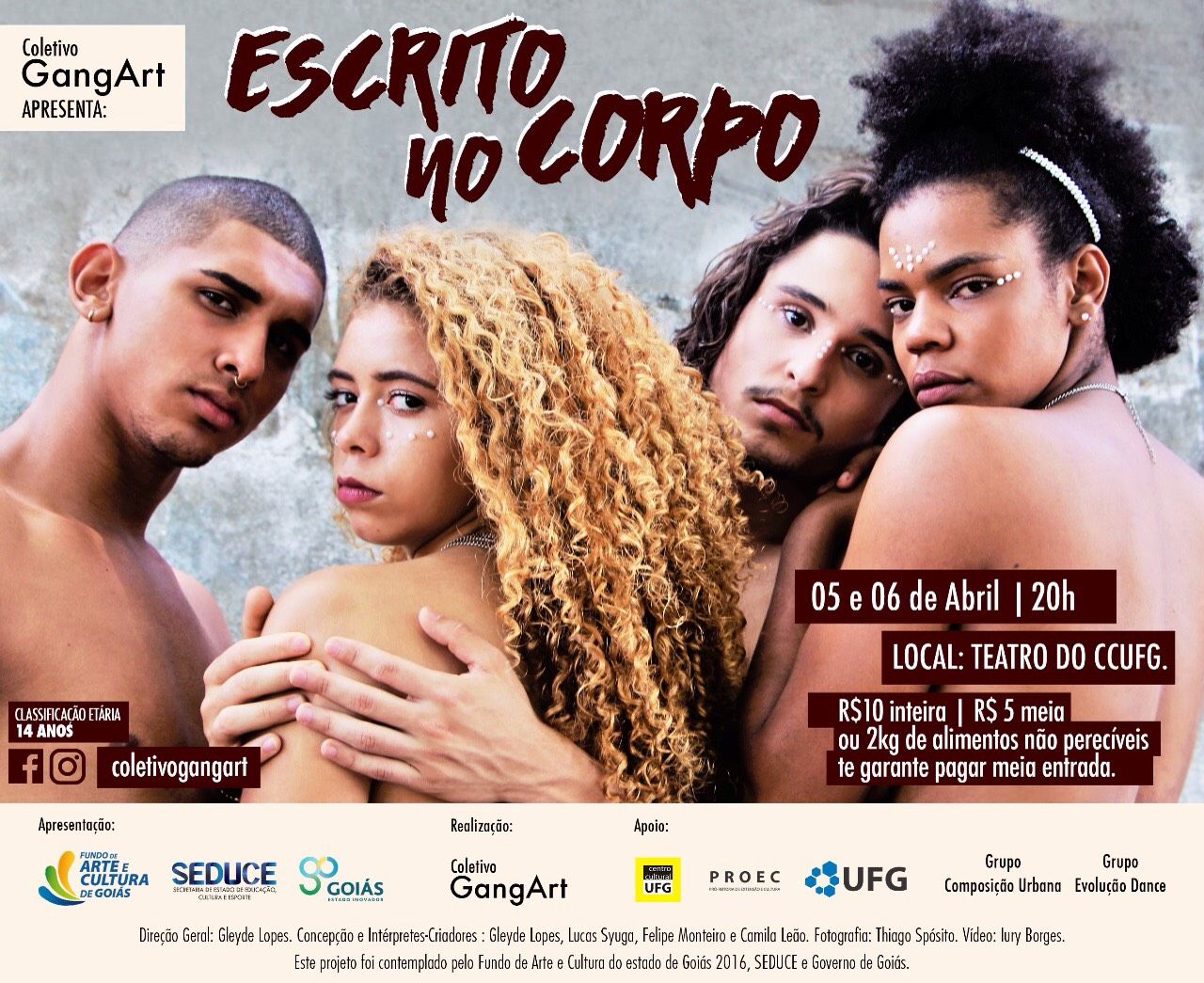 Espetáculo Escrito no Corpo