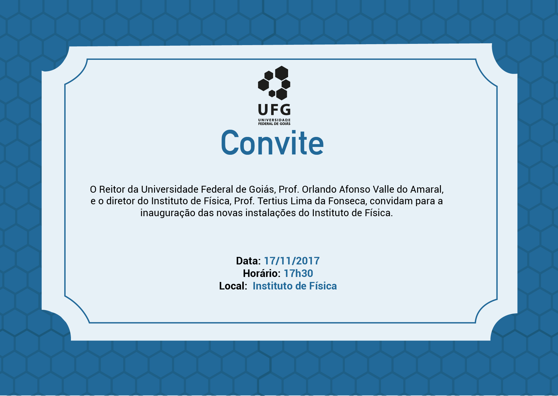 inauguração física