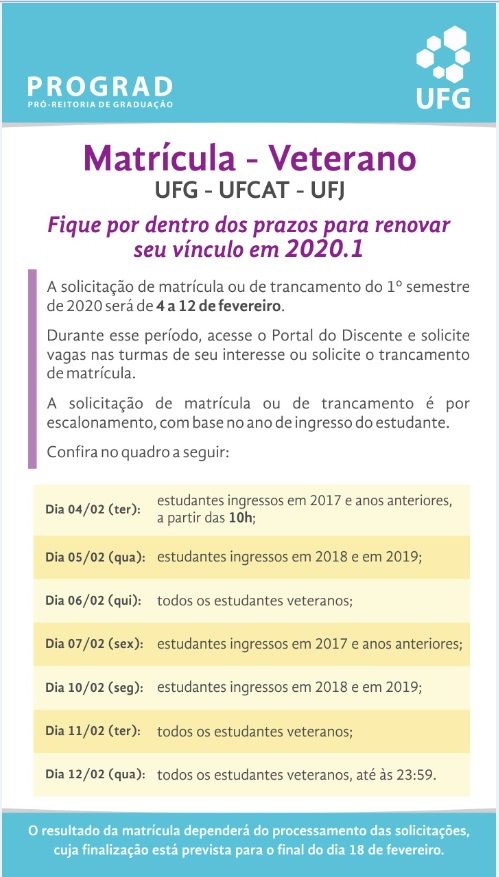 Matrícula de veteranos 2020-1